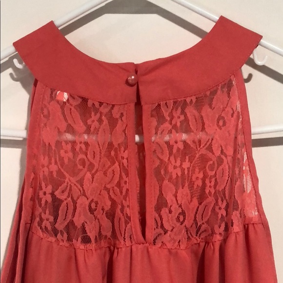 Peach Dress Lace Front and Back - Picture 4 of 4
